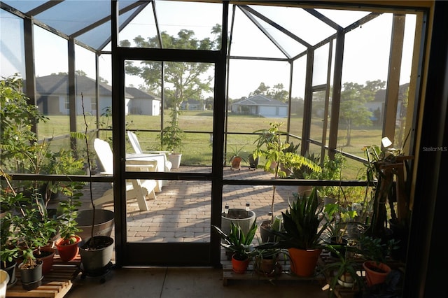 view of sunroom