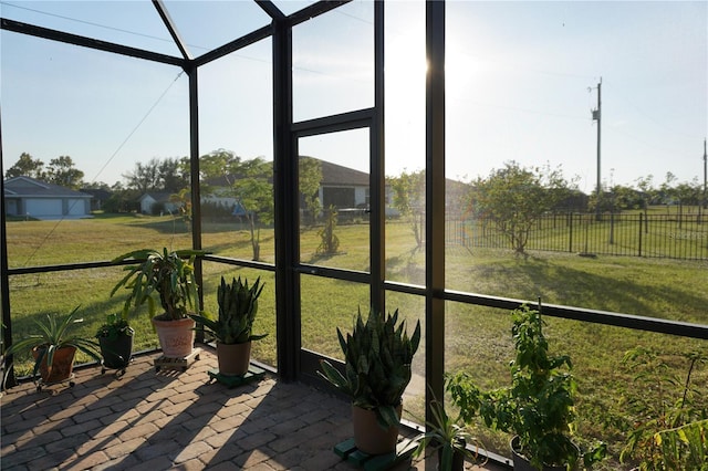 view of sunroom