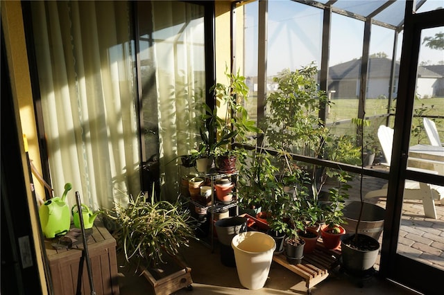 view of sunroom