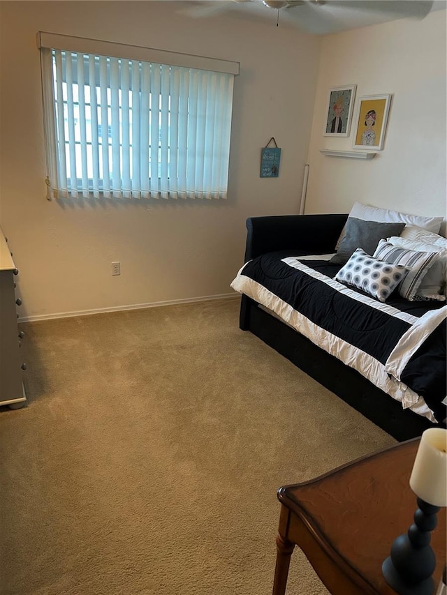 view of carpeted bedroom