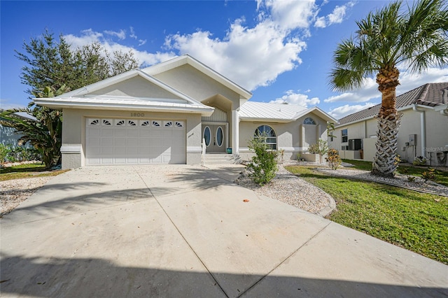 ranch-style home with a garage