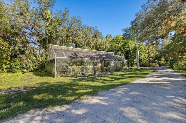 exterior space with an outdoor structure