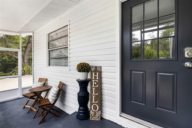 view of doorway to property