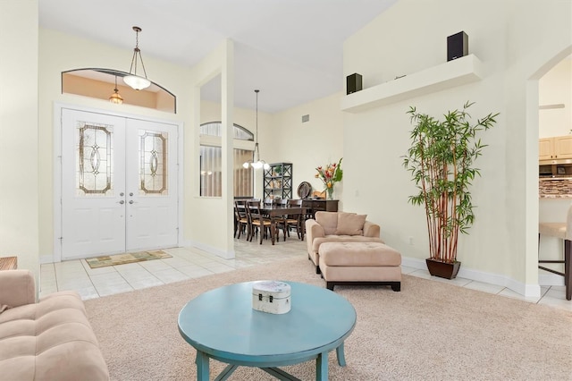 view of tiled foyer entrance