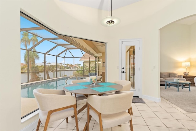 view of patio / terrace featuring a lanai and an outdoor hangout area