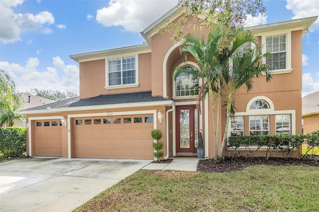 view of front of home featuring a garage