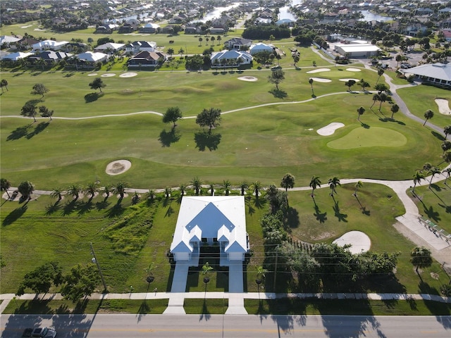 drone / aerial view with golf course view