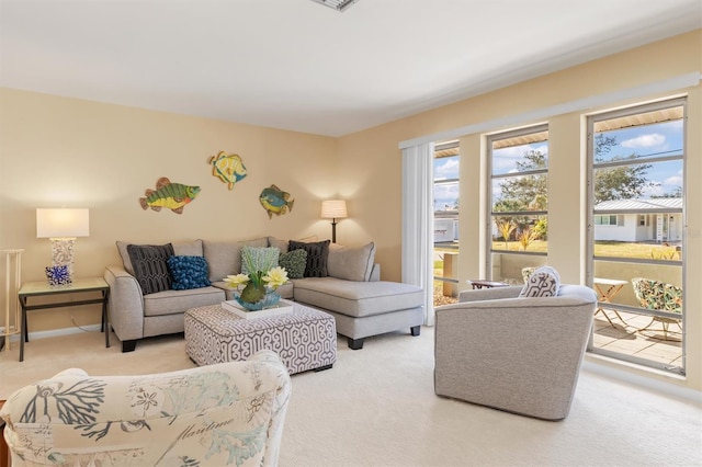 view of carpeted living room