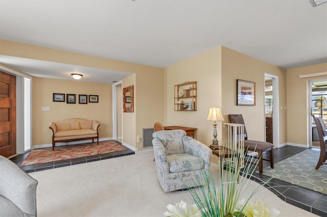 view of carpeted living room