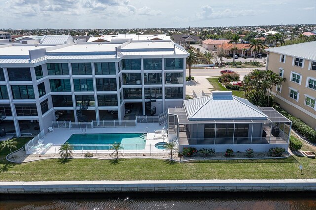 1600 W Marion Ave Unit 234, Punta Gorda, FL 33950 - aerial view of residential area with a pool