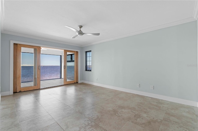 1600 W Marion Ave Unit 234, Punta Gorda, FL 33950 - empty room with ornamental molding and ceiling fan