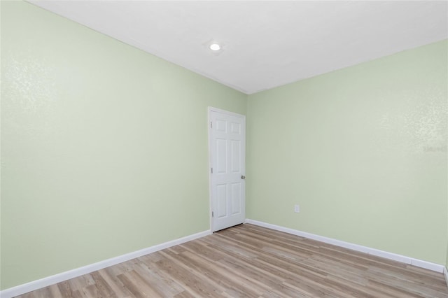 empty room featuring light hardwood / wood-style floors