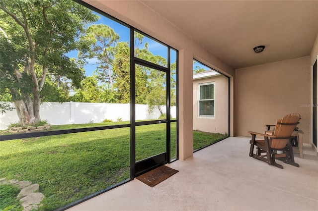 view of sunroom / solarium