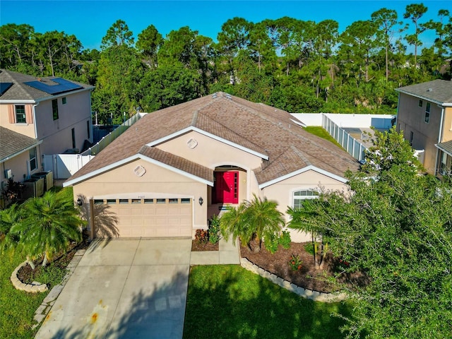 view of front of house featuring a garage