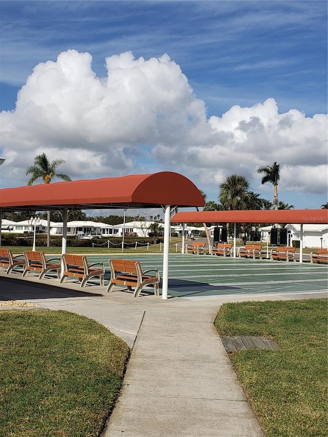 view of home's community with shuffleboard