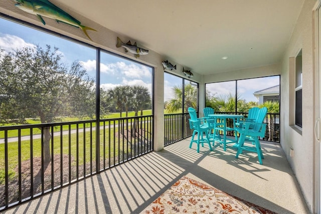 view of sunroom