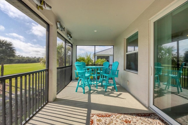 view of sunroom