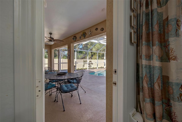 interior space with a lanai