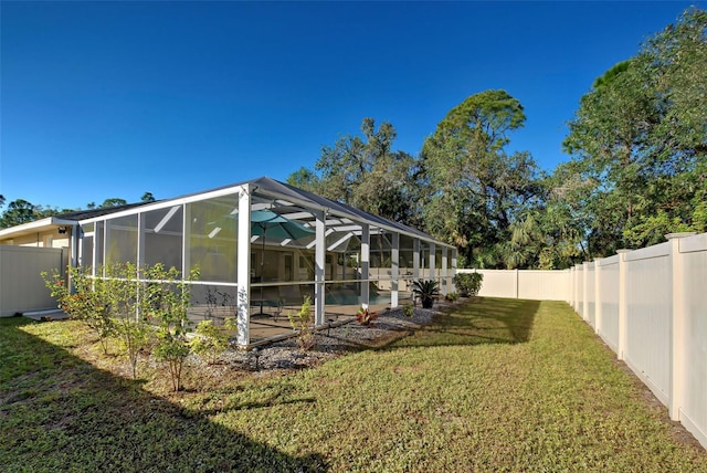 exterior space featuring glass enclosure