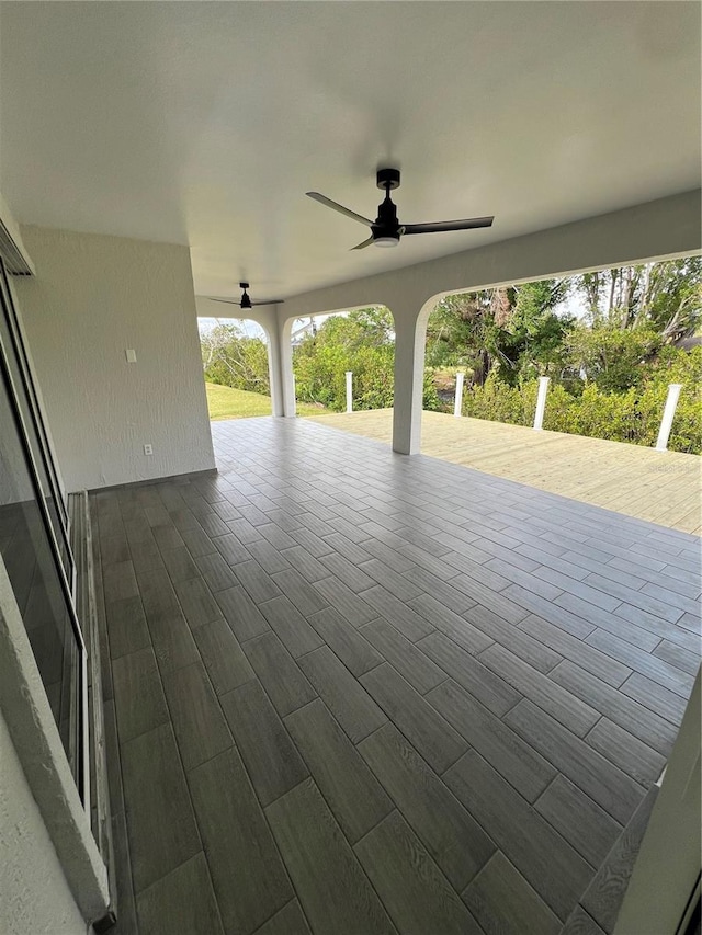 view of patio / terrace with ceiling fan