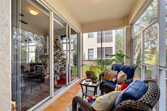 view of sunroom