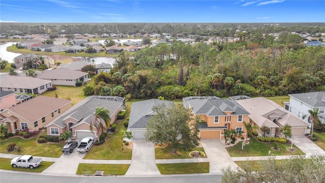 drone / aerial view with a residential view