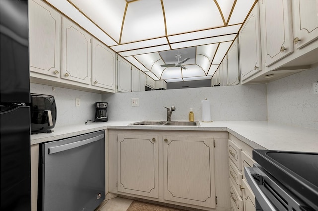 kitchen with sink and stainless steel appliances