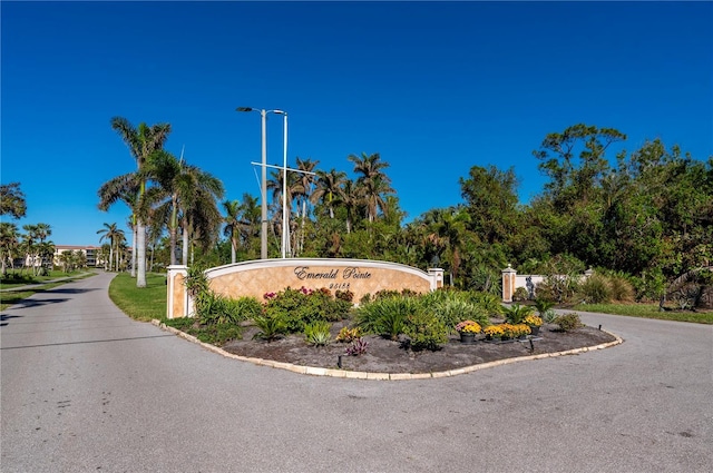 view of community sign