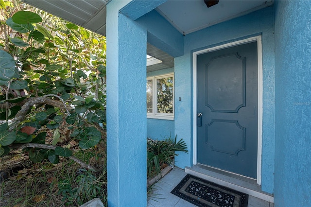 view of doorway to property