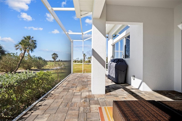 view of patio / terrace featuring a grill