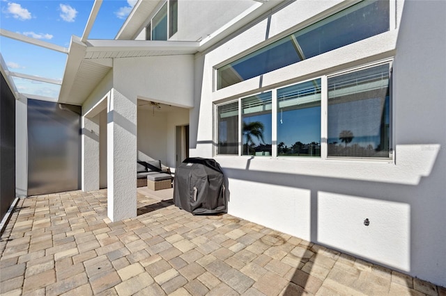 view of patio / terrace with a grill