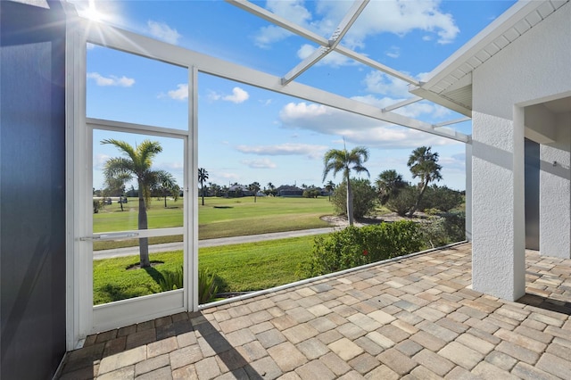 view of sunroom