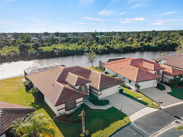 1946 Cove Pointe Dr, Venice, FL 34293 - view from above of property with a nearby body of water