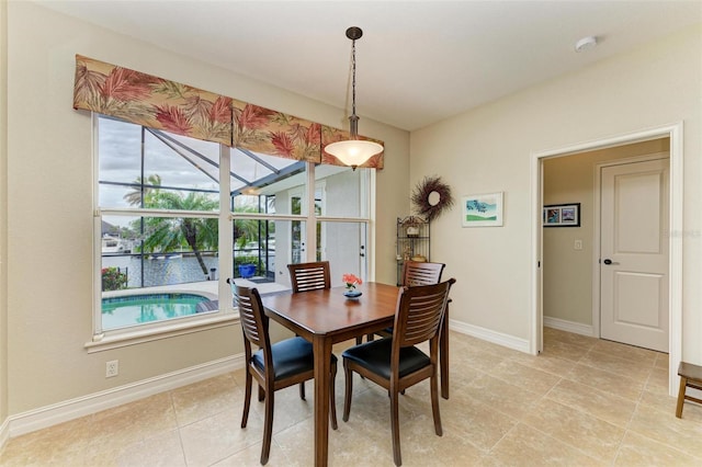 view of dining area