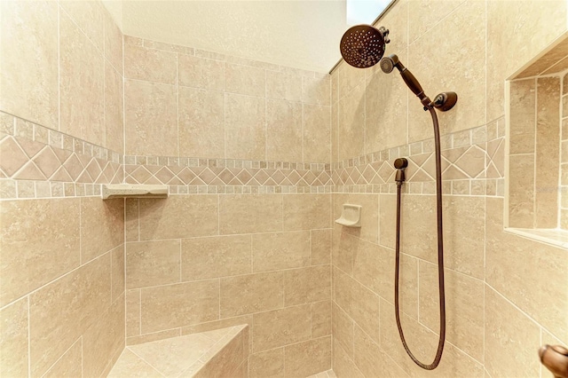 room details with tiled shower