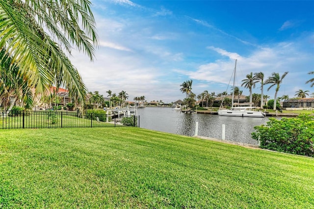 exterior space with a boat dock