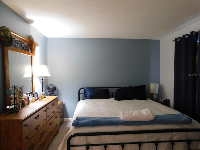 bedroom featuring carpet flooring