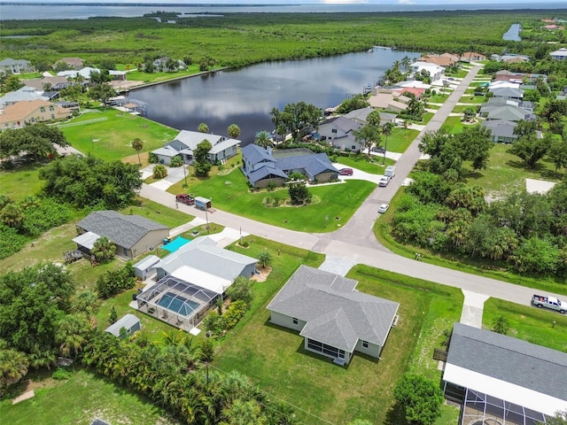 18854 Ackerman Ave, Port Charlotte, FL 33948 - aerial view of residential area featuring a nearby body of water