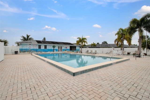 view of pool featuring a patio area