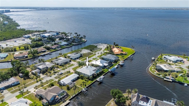 4431 Gardner Dr, Port Charlotte, FL 33952 - aerial overview of property's location featuring a large body of water and nearby suburban area