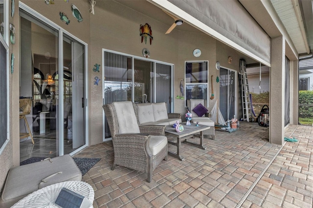 view of patio featuring outdoor lounge area