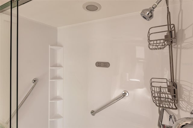 bathroom featuring walk in shower