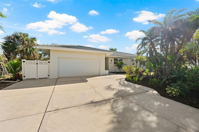 view of front of house featuring a garage