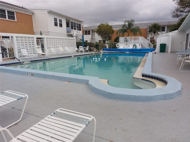 view of pool with a patio area