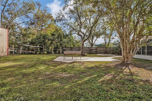 view of yard with a patio