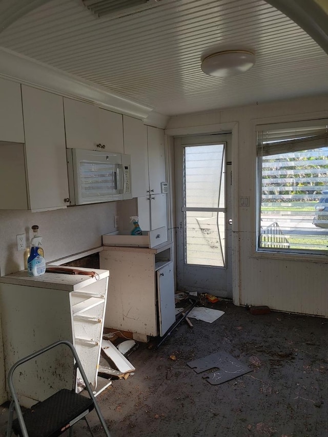 kitchen with white cabinetry