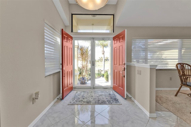 view of carpeted entryway