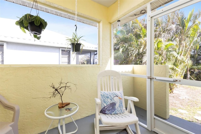 view of sunroom