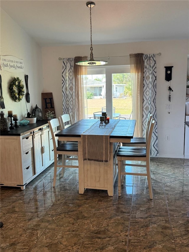 view of dining area