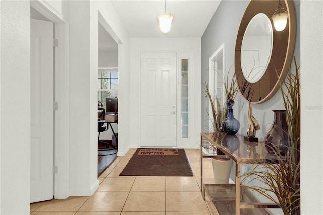 view of tiled foyer